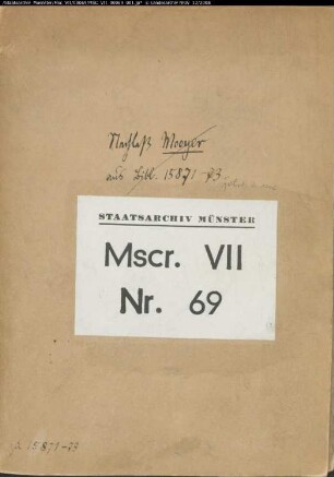 Notizen Ernst Friedrich Mooyers zu seinen Veröffentlichungen in den Westfälischen Provinzial-Blättern