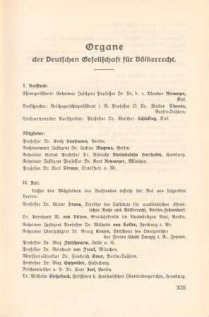Organe der Deutschen Gesellschaft für Völkerrecht