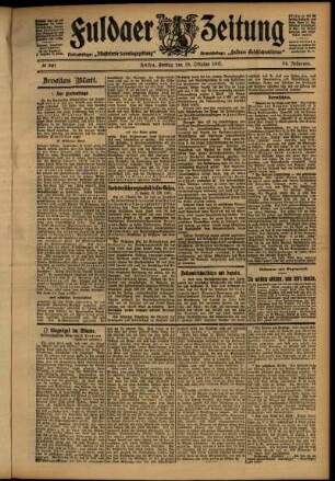 Zweite Ausgabe vom Freitag, den 18. Oktober 1907.