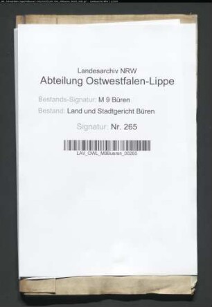 Rekognition (Anerkennung) mehrerer Erbpachtverträge über Haus Büren'sche Grundstücke.