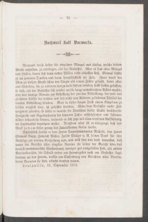 Nachwort statt Vorworts