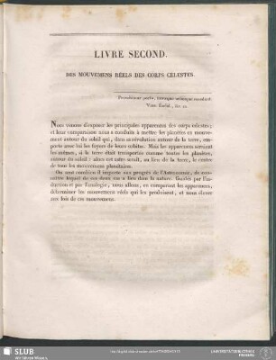 Livre Second. Des Mouvemens Réels Des Corps Célestes