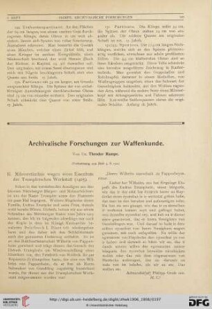 4: Archivalische Forschungen zur Waffenkunde, [2]