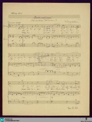 Bleibt's nicht dabei - Mus. Hs. 1166 : V, Coro maschile, pf; C
