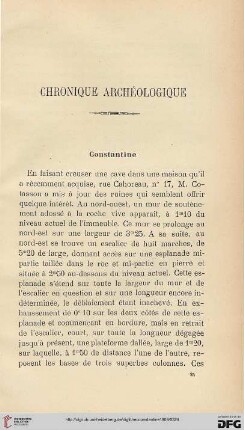 Chronique archéologique