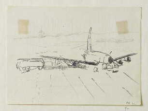 Flugzeug beim beladen