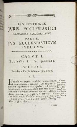 Pars II. Jus Ecclesiasticum Publicum.