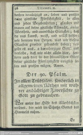Der 90. Psalm
