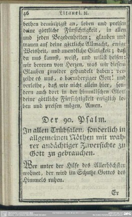 Der 90. Psalm