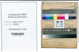 Entnazifizierung Fritz Zimmermann , geb. 15.03.1901 (Dachdeckermeister)