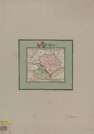 Karte der Umgebung von Plauen, ca. 1:1 000 000, Kupferstich, 1758 : Environs de Culmbach Et De Plawen. - [Ca. 1:1 000 000]. - [Paris] , [ca. 1758]. - 1 Kt. : Kupferst. ; 15 x 12 cm