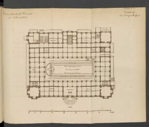 Tafel IV. Landwirthschaftl. Museum und Lehr-Institut. Grundriss des Erdgeschosses