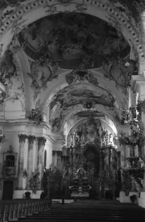Zwiefalten: Gesamtansicht des Klosterinnenraumes