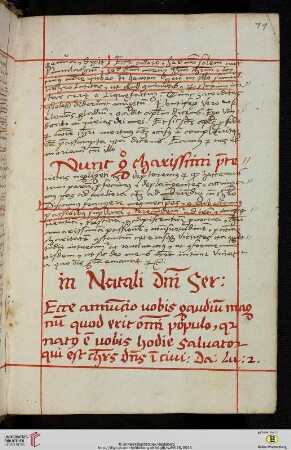 in Natali Domini Sermo [Predigttext, Lc 2,10:]