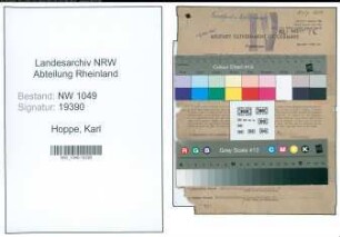Entnazifizierung Karl Hoppe , geb. 15.05.1894 (Haendler)