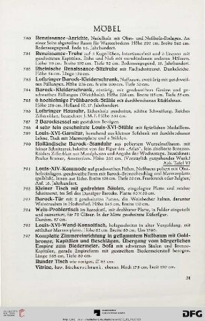 Möbel (Nr. 780-806)