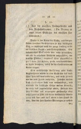 56-108, 5.) Aus der teutschen Reichsgeschichte und dem Reichsherkommen. (Ein Beytrag zu einer kurzen Geschichte des teutschen Patriotismus.). §. 11.
