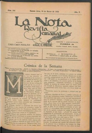 Crónica de la semana