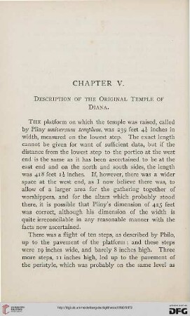 Chapter V: Description of the original temple of Diana