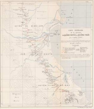 Carte itinératre de la province de Quang-Nghia ou Quang-Ngai