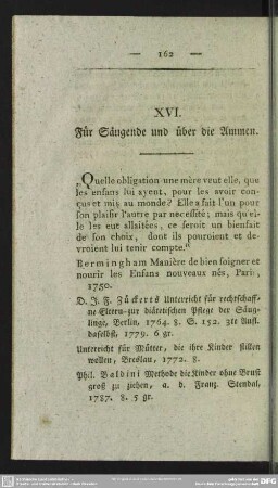 XV. Für Schwangere
