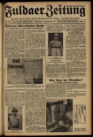 Ausgabe vom Mittwoch, den 16. September 1931.