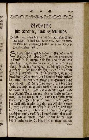 Gebethe für Kranke, und Sterbende