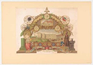 Plakat: Hundertjähriges Jubiläum der Stobwasserfabrik am 3. August 1863