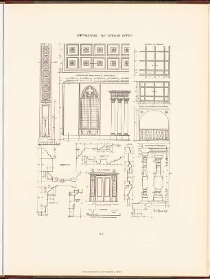 Märkisches Museum, Berlin: Details Vortragssaal und Vorraum (aus: Neubauten der Stadt Berlin, Bd. VIII, 1909)