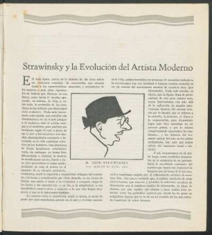 Strawinsky y la Evolución del Artista Moderno : Dibujo de Pavil