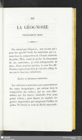 La géognosie proprement dite