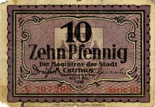 Cottbus, Stadt: 10 Pfennig
