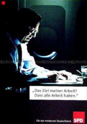 Plakat der SPD zur Bundestagswahl 2002