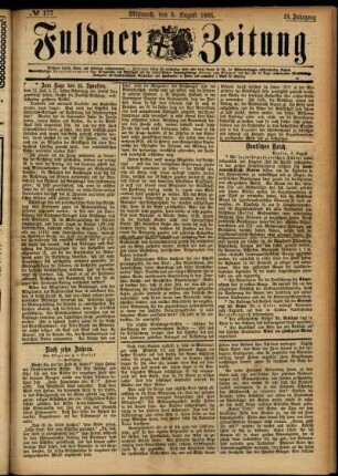 Ausgabe vom Mittwoch, den 05. August 1891.
