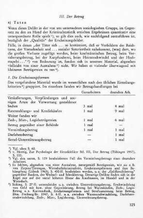 1. Die Erscheinungsformen