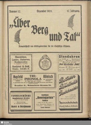 Nummer 12, Dezember 1924