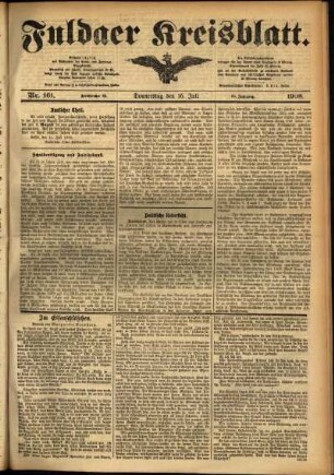 Ausgabe vom Donnerstag, den 16. Juli 1908.