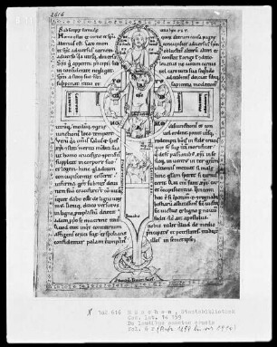 Dialogus de laudibus sanctae crucis — Menschenkreuzigung, Folio 6recto
