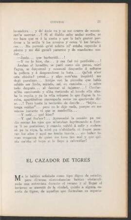 La cazador de tigres