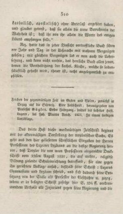 310-326 "Zeichen der gegenwärtigen Zeit im Guten und Bösen"