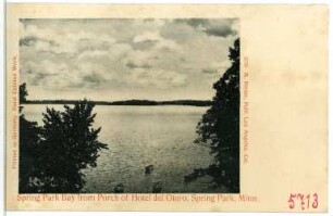 Spring Park Bay from Porch of Hotel del Otero, Spring Park, Minn.