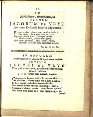 Gratulationes [Beiträger: G.E.S.M.C. J. Frankema.]