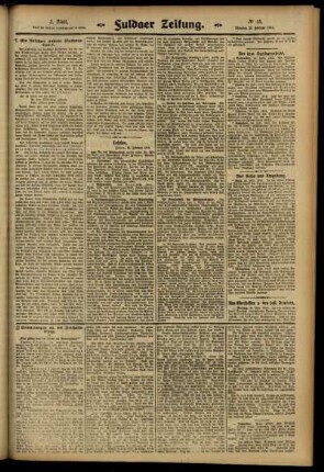 Zweite Ausgabe vom Dienstag, den 25. Februar 1913.
