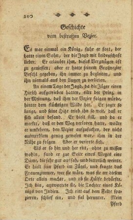 Geschichte vom bestraften Vezier.