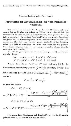 89. Fortsetzung der Entwickelungen der vorhergehenden Vorlesung.