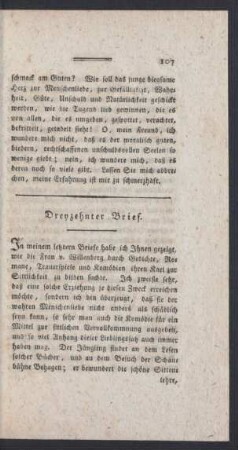 Dreyzehnter Brief