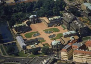 Zwingergraben, Zwinger und Taschenbergpalais (Hotel "Kempinski")