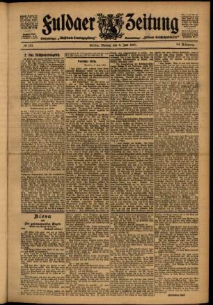 Ausgabe vom Montag, den 08. Juli 1907.