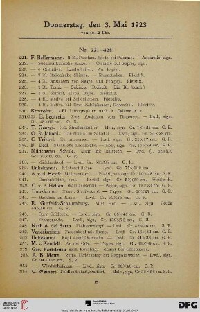 Donnerstag, den 3. Mai 1923 (Nr. 221-430)