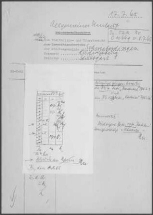 Schwieberdingen: Pfarrbericht 1964